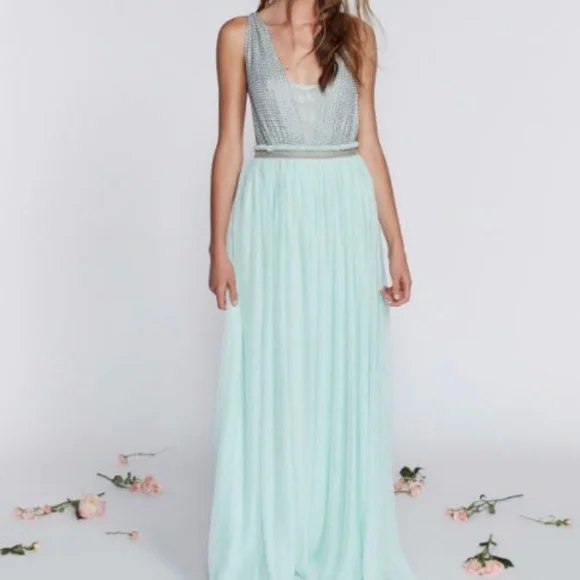 Free People | Dresses | Nwt Free People Cleo Maxi Dress In Light Blue |  Poshmark